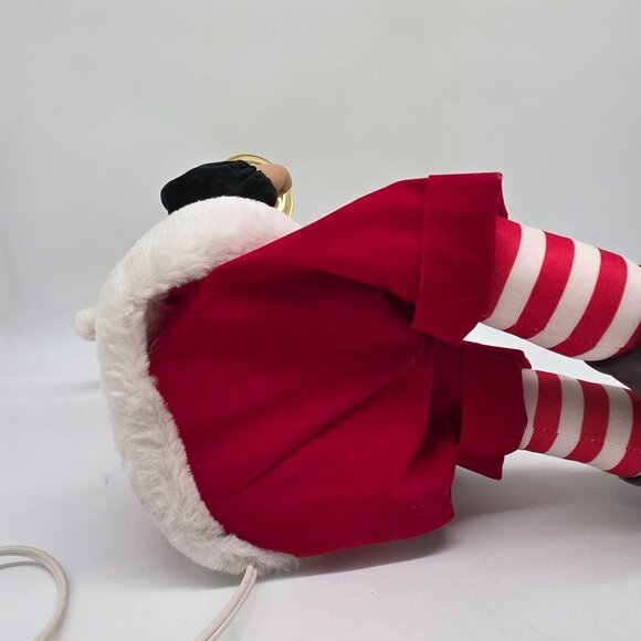 Vintage Telco Animated Motionette Elf Santa Christmas Ornament Working - Picture 9 of 9